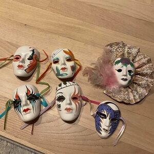 6 Colorful Decorative Wall Masks